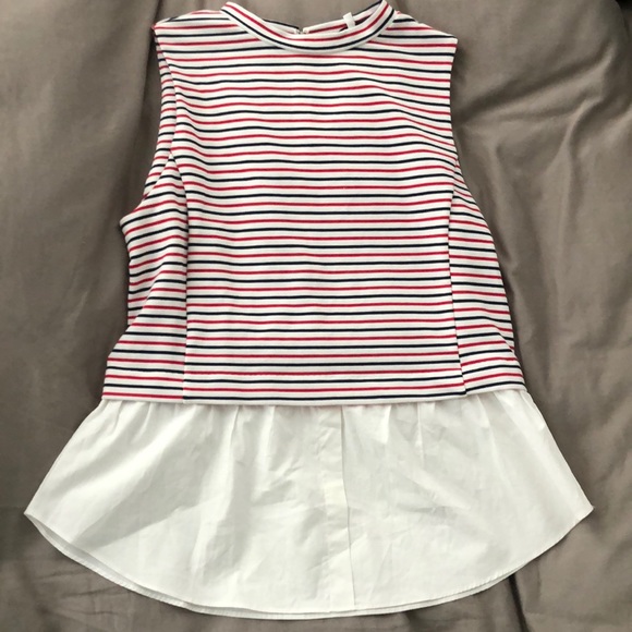 English Factory blouse. White, black and red - Picture 2 of 3